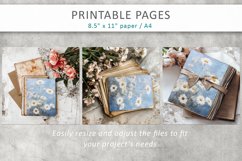 Spring flowers junk journal pages, scrapbook paper Product Image 7