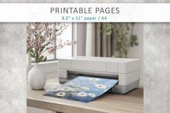 Spring flowers junk journal pages, scrapbook paper Product Image 8