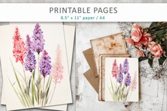 spring flowers paper, floral junk journal Product Image 6