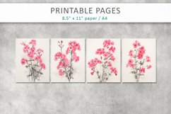 floral printable sheets, junk journal paper Product Image 2