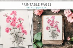 floral printable sheets, junk journal paper Product Image 3