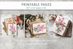 floral printable sheets, junk journal paper Product Image 7