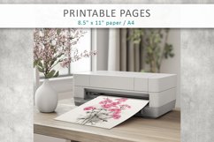 floral printable sheets, junk journal paper Product Image 8