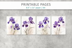 floral junk journal paper, printable sheets Product Image 2