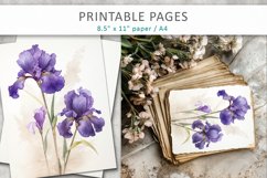 floral junk journal paper, printable sheets Product Image 5