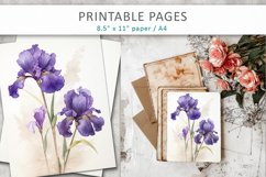 floral junk journal paper, printable sheets Product Image 6