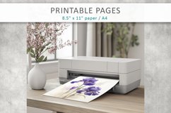 floral junk journal paper, printable sheets Product Image 8