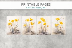 flowers junk journal paper, printable sheets Product Image 2