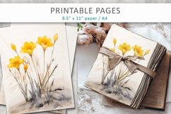 flowers junk journal paper, printable sheets Product Image 4
