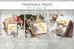 flowers junk journal paper, printable sheets Product Image 7