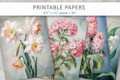 Floral Junk Journal Digital Paper Product Image 1