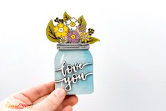 Spring Flowers Laser Cut Design | Spring Decor SVG Product Image 2