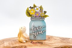 Spring Flowers Laser Cut Design | Spring Decor SVG Product Image 3