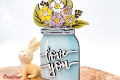 Spring Flowers Laser Cut Design | Spring Decor SVG Product Image 4