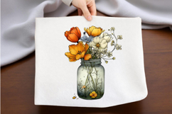 Spring Flowers Mason Jar Clipart Product Image 2