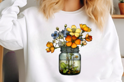 Spring Flowers Mason Jar Clipart Product Image 2