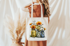 Spring Flowers Mason Jar Clipart Product Image 5