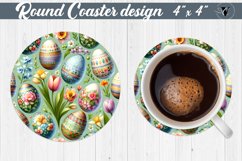 Round Coaster | Spring flowers Product Image 1