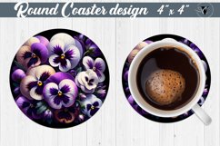 Round Coaster | Spring flowers Product Image 1