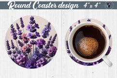 Round Coaster | Spring flowers Product Image 1