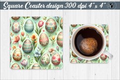 Square Coaster | Spring flowers Product Image 1