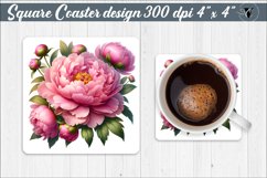 Square Coaster | Spring flowers Product Image 1