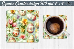 Square Coaster | Spring flowers Product Image 1