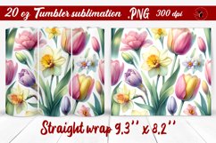 Tumbler wrap | Spring flowers, tulip Product Image 1
