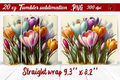 Tumbler wrap | Spring flowers | Retro flowers Product Image 1
