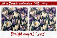 Tumbler wrap | Spring flowers | Retro flowers Product Image 1