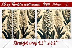Tumbler wrap | Spring flowers | Retro flowers Product Image 1