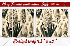 Tumbler wrap | Spring flowers | Retro flowers Product Image 1