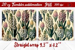 Tumbler wrap | Spring flowers | Retro flowers Product Image 1