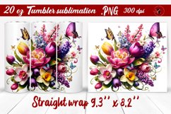 Tumbler wrap | Spring flowers Product Image 1