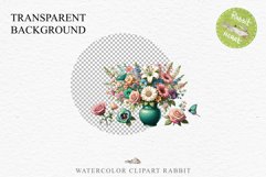 Spring Flowers Vase Daisies Pansies Lilies Snapdragon Roses PNG Scrapbooking Art Watercolor Transparent wedding invitation shirt designs romantic digital bloom  watercolor floral Snapdragon, flowers Lilies, white pink peonies, spring Daisies, wedding invi