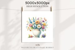 Spring Flowers Vase Daisies Pansies Lilies Snapdragon Roses PNG Scrapbooking Art Watercolor Transparent wedding invitation shirt designs romantic digital bloom  watercolor floral Snapdragon, flowers Lilies, white pink peonies, spring Daisies, wedding invi