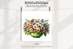 Spring Flowers Vase Daisies Pansies Lilies Snapdragon Roses PNG Scrapbooking Art Watercolor Transparent wedding invitation shirt designs romantic digital bloom  watercolor floral Snapdragon, flowers Lilies, white pink peonies, spring Daisies, wedding invi
