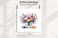 Spring Flowers Vase Daisies Pansies Lilies Snapdragon Roses PNG Scrapbooking Art Watercolor Transparent wedding invitation shirt designs romantic digital bloom  watercolor floral Snapdragon, flowers Lilies, white pink peonies, spring Daisies, wedding invi