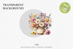 Spring Flowers Vase Daisies Pansies Lilies Snapdragon Roses PNG Scrapbooking Art Watercolor Transparent wedding invitation shirt designs romantic digital bloom  watercolor floral Snapdragon, flowers Lilies, white pink peonies, spring Daisies, wedding invi