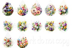 Pretty Spring Flower Sublimation Teardrop Earring Designs Product Image 2