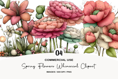 Spring Flowers Whimsical Clipart Product Image 1