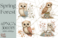Spring Woodland Animal Clipart, Forest Animals PNG Product Image 1