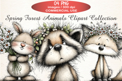 Spring Forest Animals Clipart Collection Product Image 1