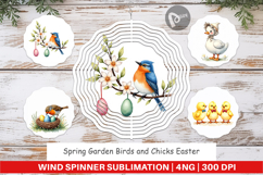 Spring Garden Birds Easter Wind Spinner Product Image 1