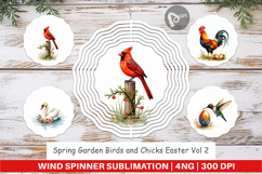 Spring Garden Birds Easter Wind Spinner Product Image 1