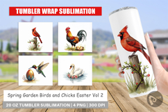 Spring Garden Birds Easter Tumbler Product Image 1