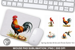 Spring Garden Birds Easter Mouse Pad Product Image 1