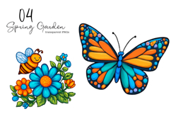 Spring Garden Clipart, Spring Garden PNG Product Image 1