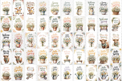 Spring Garden flag bundle | Funny cow and flowers Yard Flag Product Image 3