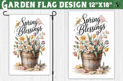 Spring Garden flag | Funny cow and flowers Yard Flag Product Image 1